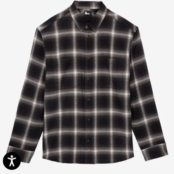 $315 Men’s The Kooples Black plaid Shirt NWT XL - Picture 5 of 8